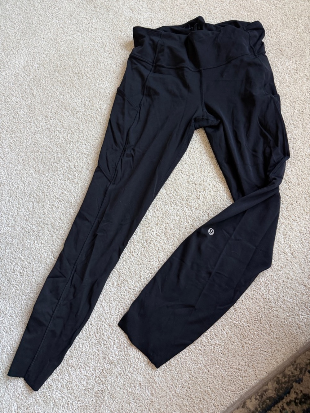 lululemon athletica Black High-Rise Leggings with Side Pockets
